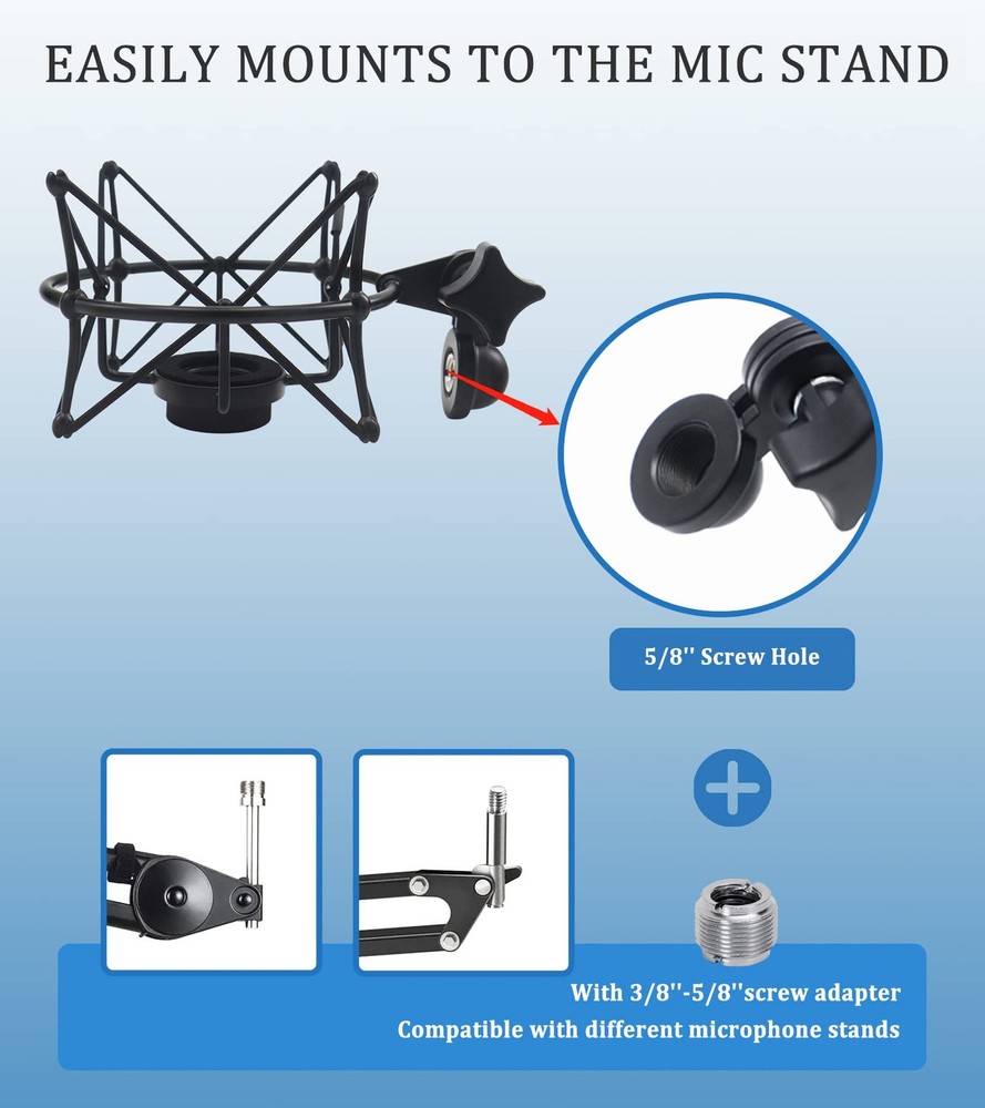TLM 103 Shock Mount - Microphone Compatible for Neumann Medium, Black