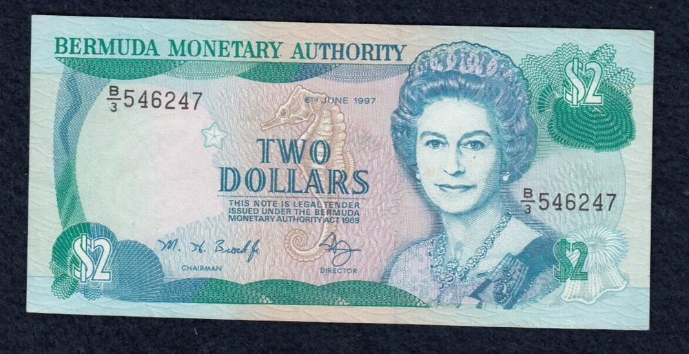 Bermuda, $2, 1997, QEII, P-40Ab, UNC   A3