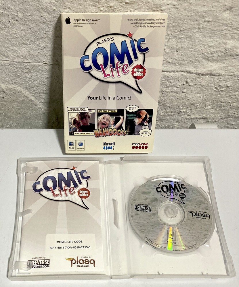 Plasq's Comic Life Deluxe Edition for Mac (Universal), 2006, with Key Code