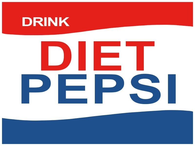 1967 Style Drink Diet Pepsi New Metal Sign: 12 x 16" - Free Shipping