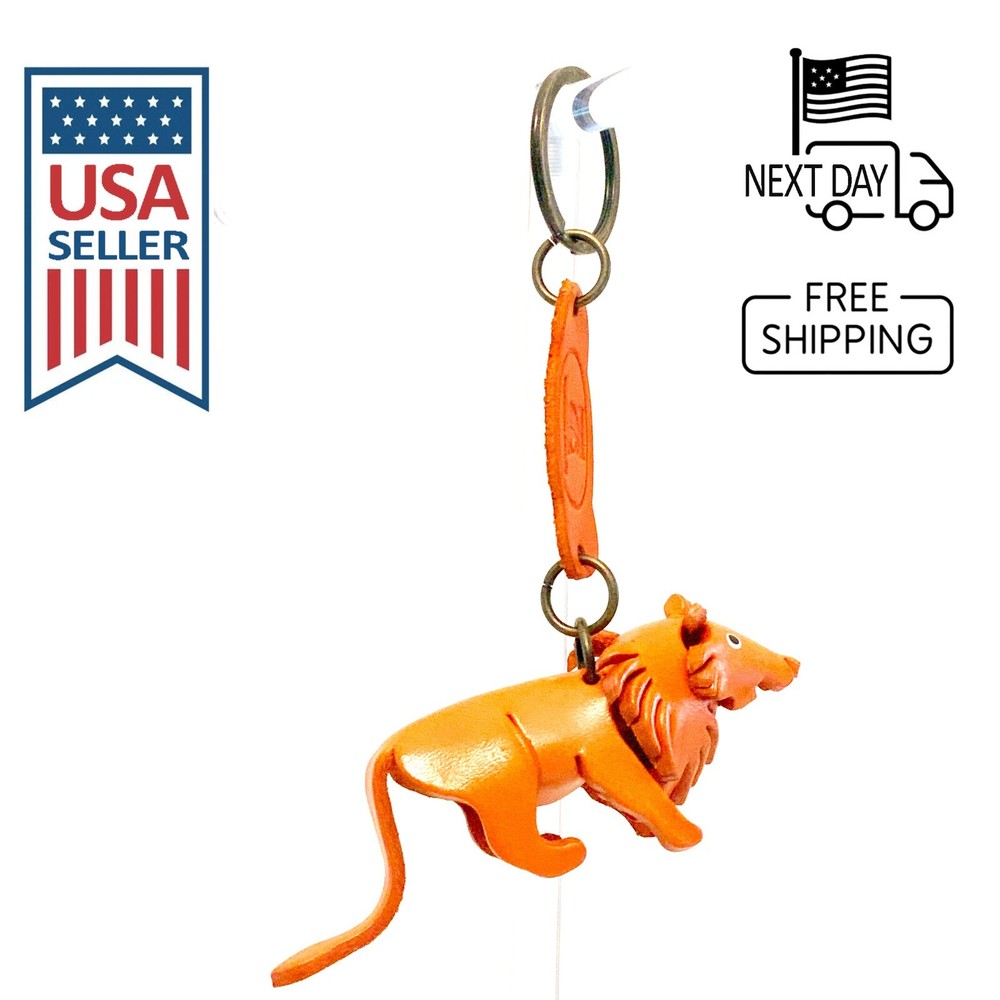 Lion Handmade Leather Keyring