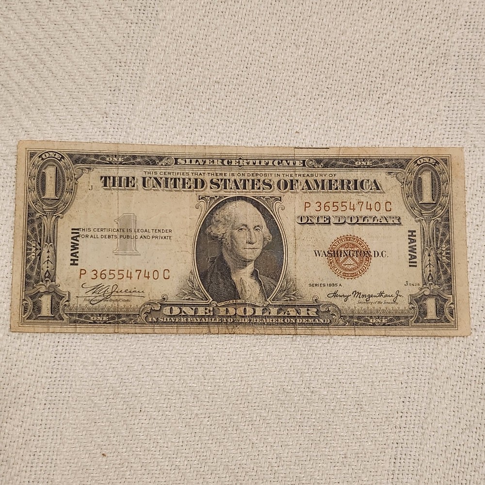 1935 A.  $1 One Dollar *HAWAII* Note Silver Certificate #911