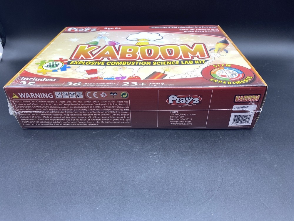Playz Kaboom! Explosive Combustion Science Lab Kit STEM Experiments NEW!