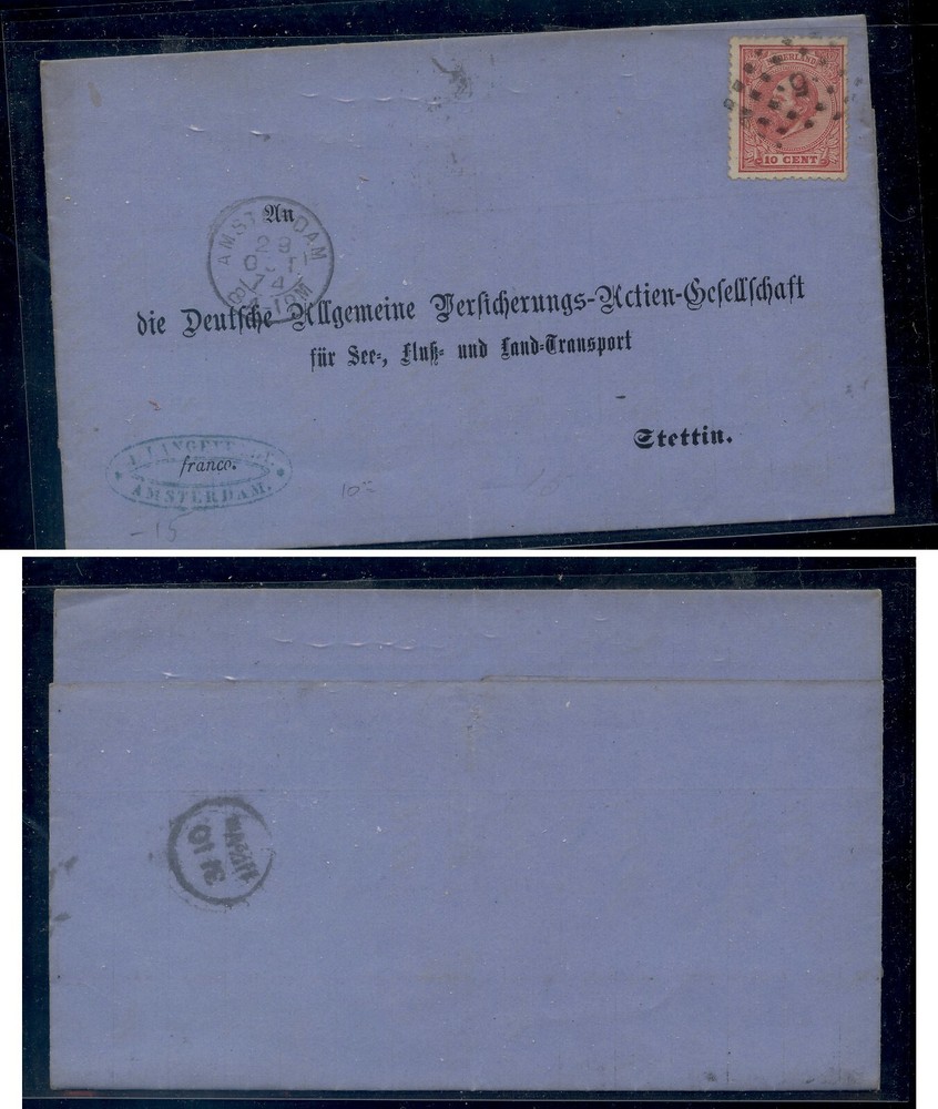 Netherlands  #25  on folded  envelope