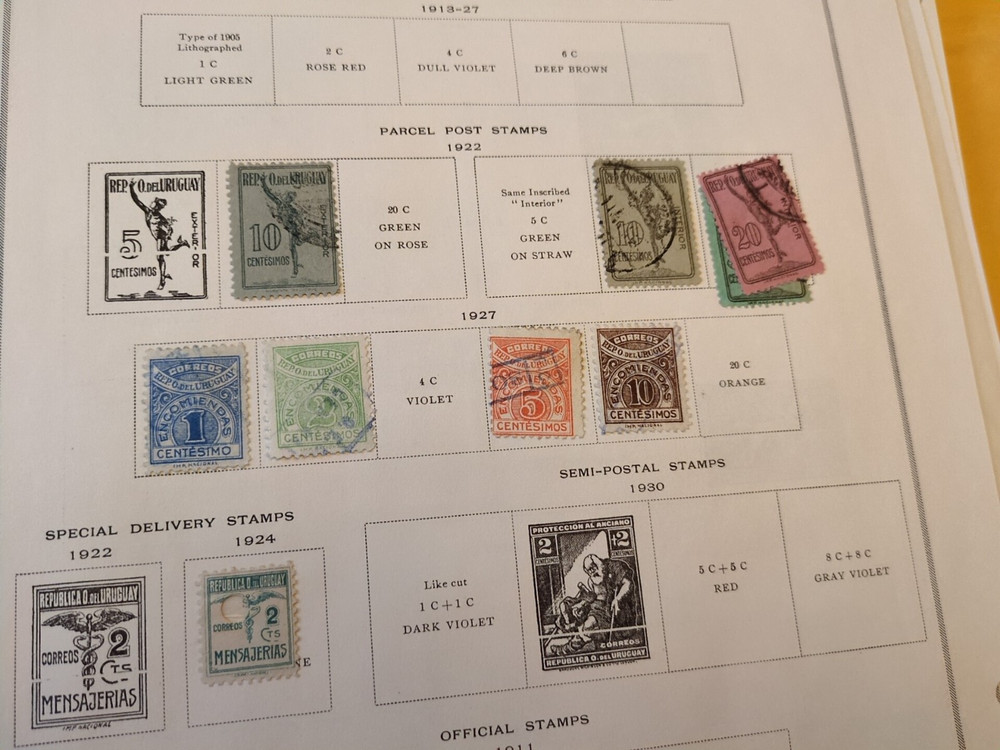 APC Z6436 Upper Volta Uraguay Scott internation pages and 260 stamps