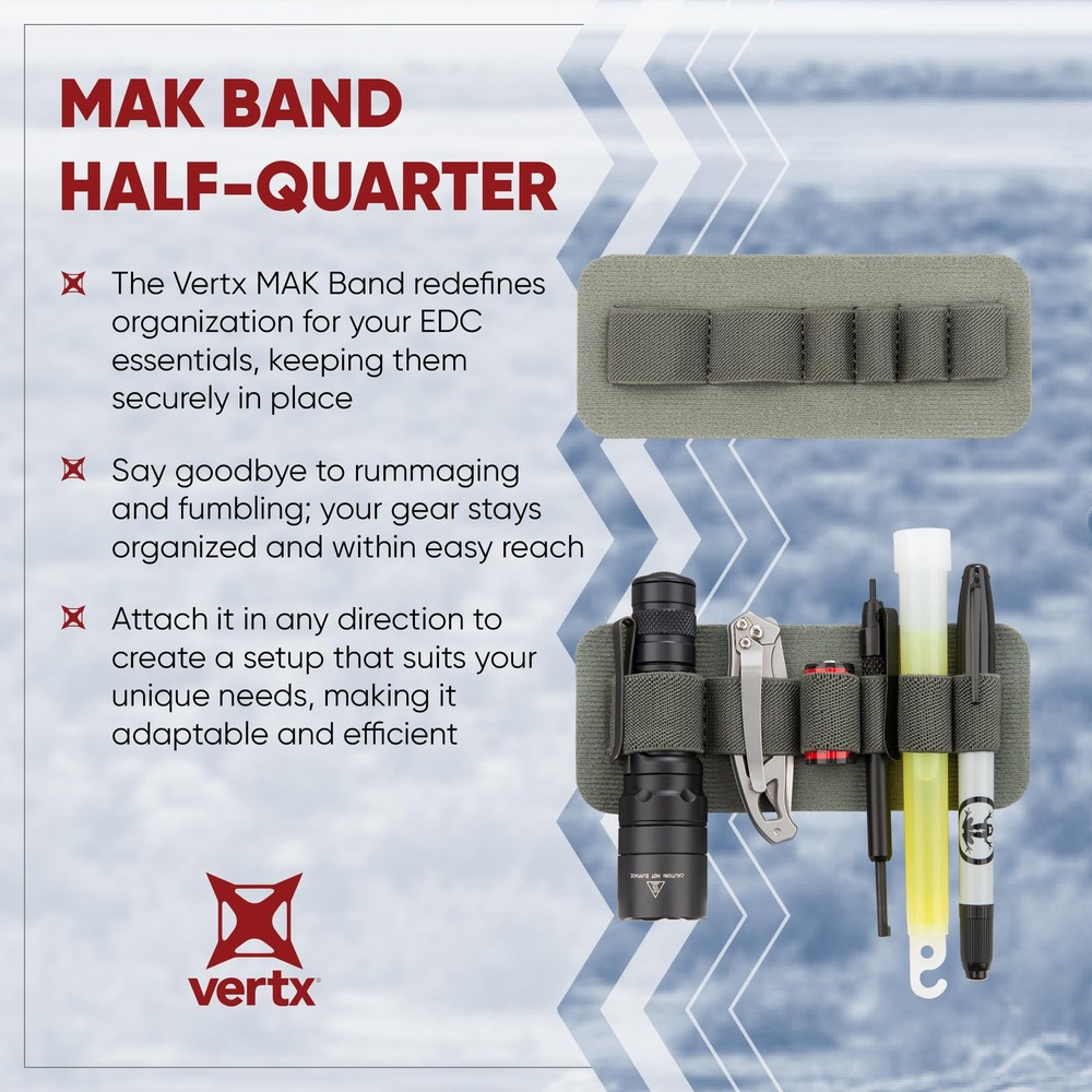 MAK Band Split – Modular Tactigami Kit Organizer Panel for Flashlights, Tools...