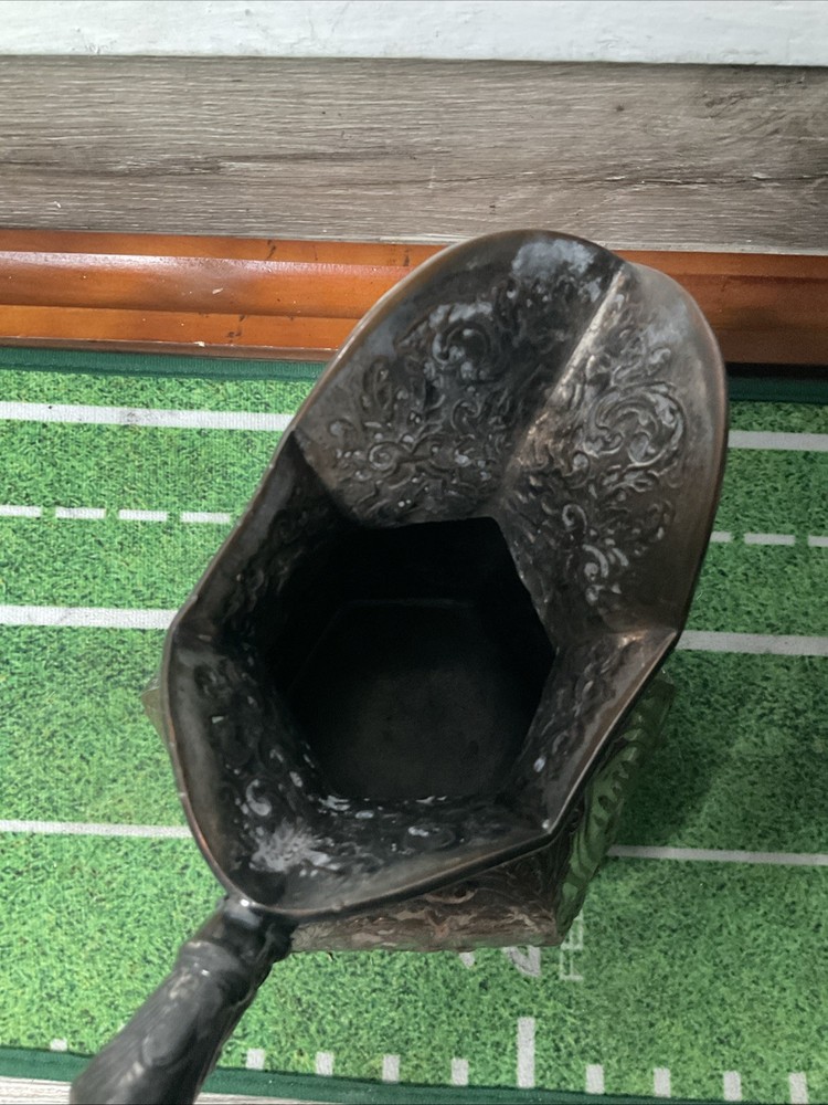 SILVERPLATE on Copper PITCHER Dutch Colonial