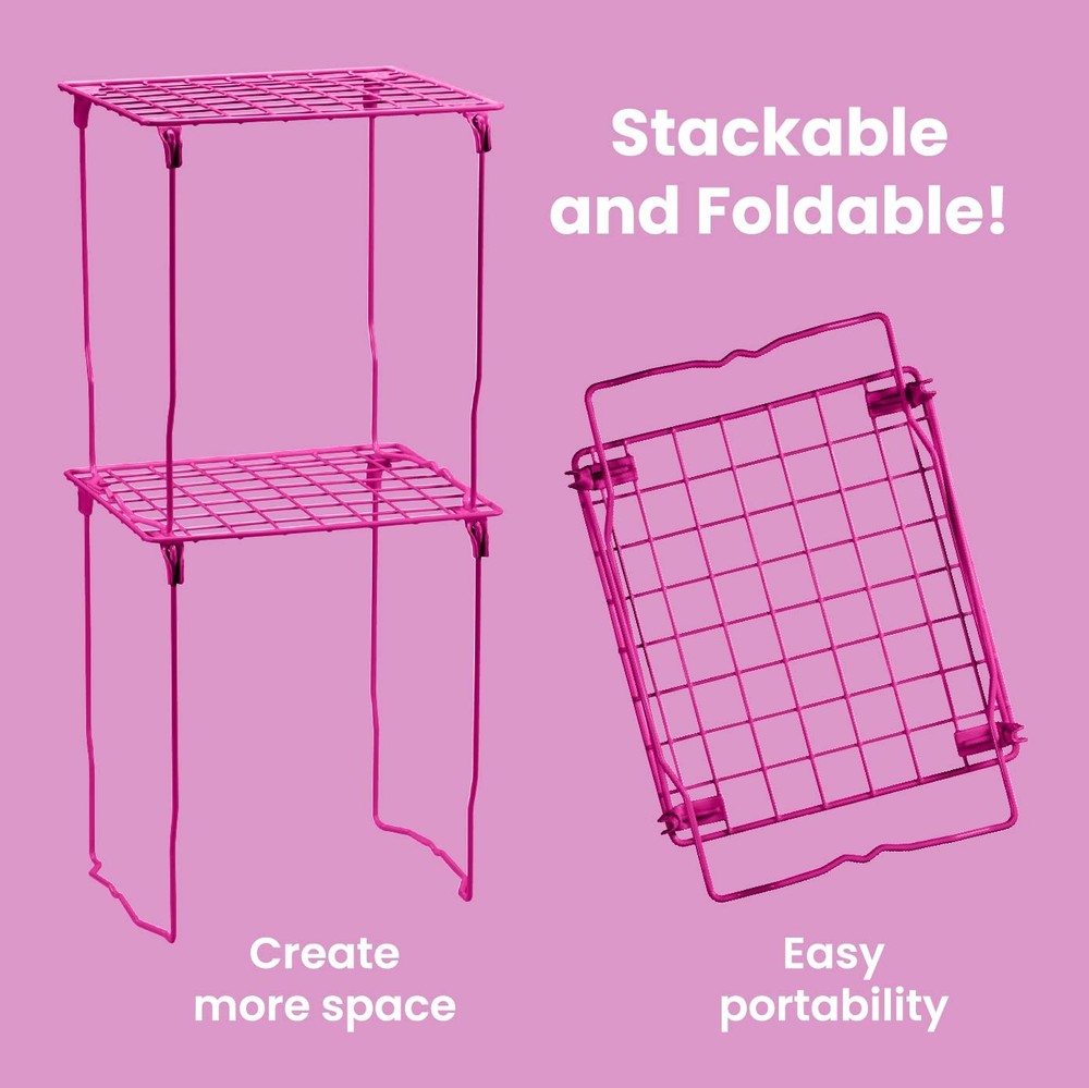 Lockermate Stac-a-shelf Locker Organizer Shelf, Stackable, Extra Tall,