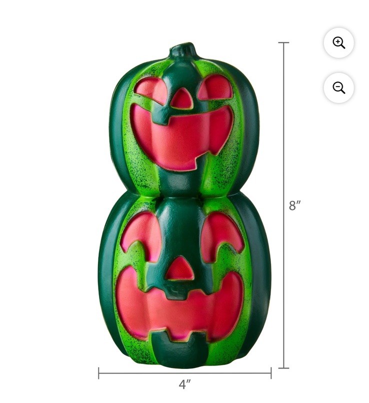 Summerween WATERMELON STACK Jack-O-Lantern Blow Mold Pumpkin Light Halloween NWT