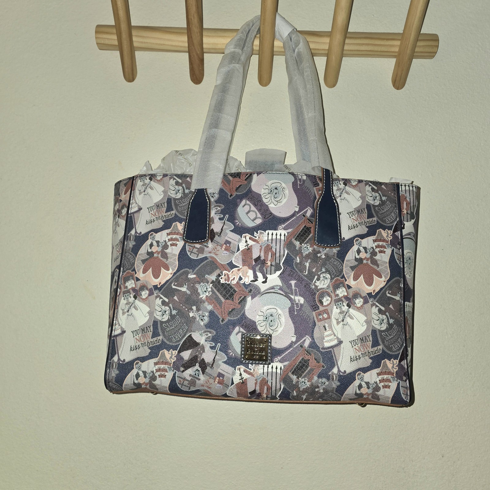 Disney Dooney & Bourke Haunted Mansion Tote Bag D23 Expo Ghost Bride Rare NWT