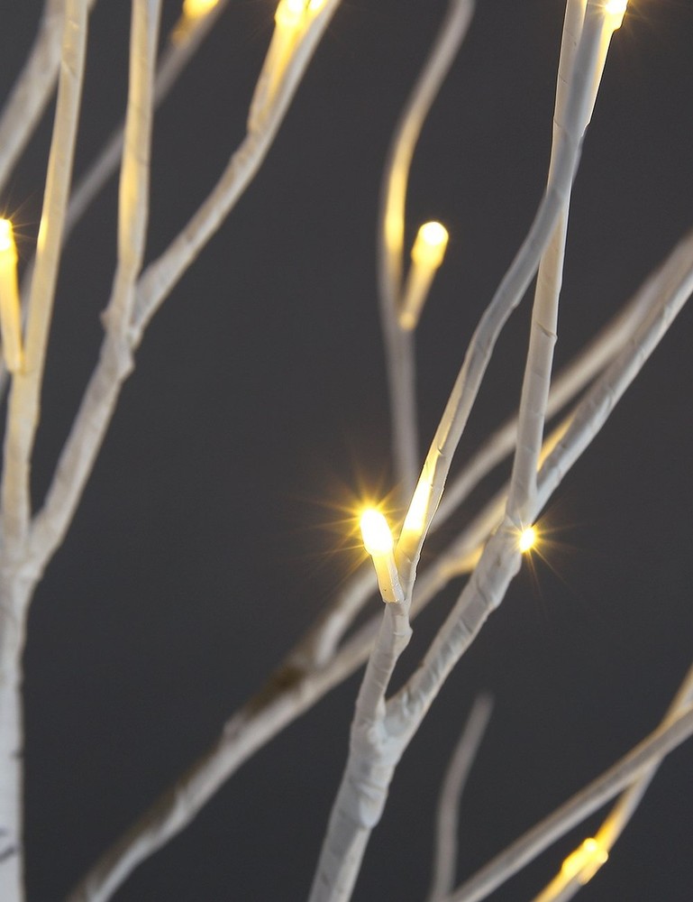 LIGHTSHARE Lighted Tree 8FT 132 LED Lighted Birch Tree for Decoration Inside ...