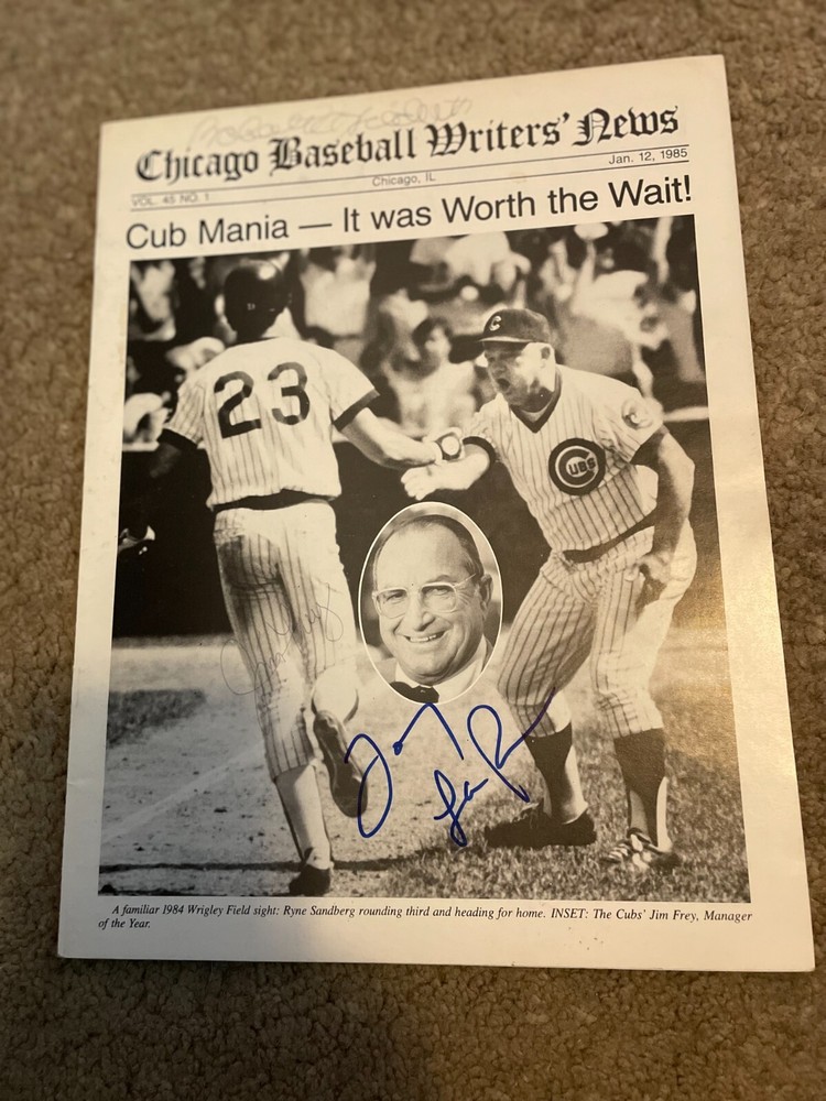 1985 Chicago Diamond Dinner Auto. Program + Associated Auto baseball