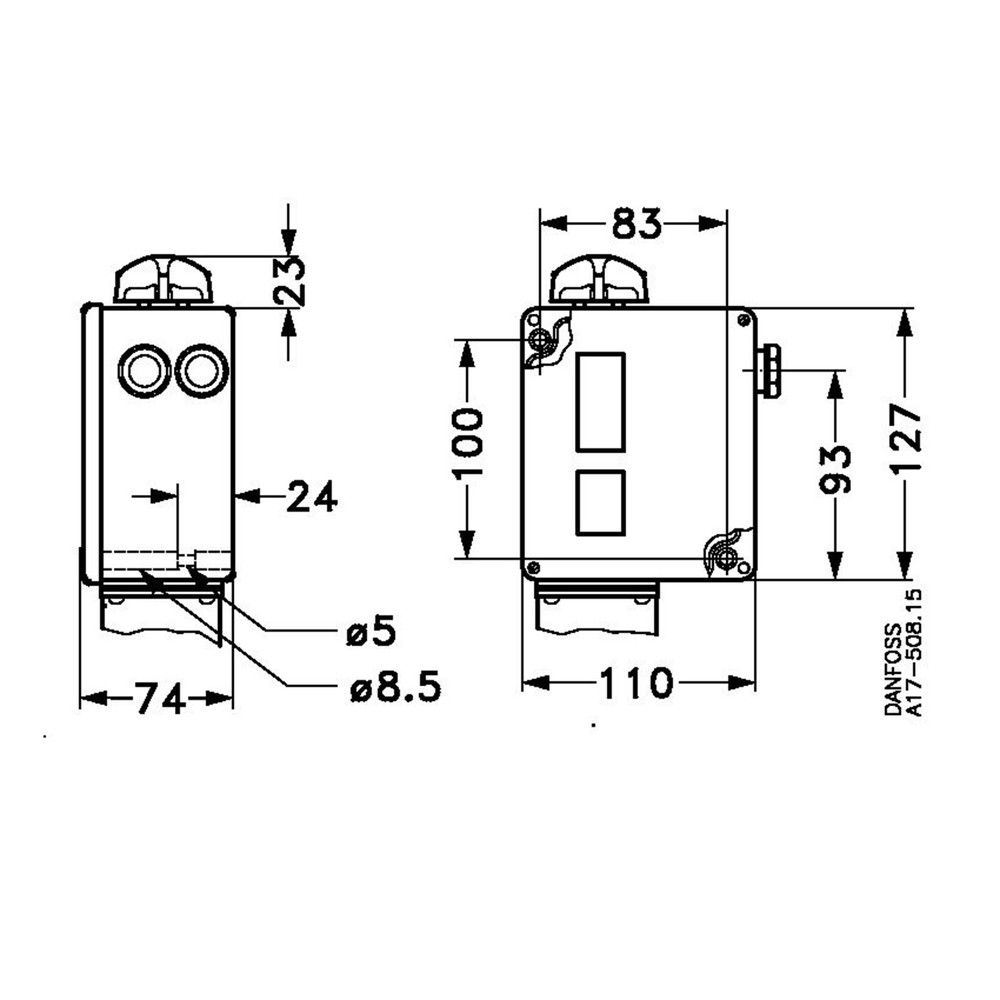 DANFOSS 017-521566 RT121 Temperature Controller New