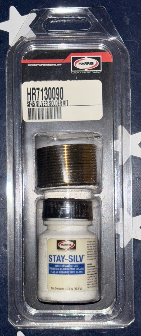 1 X Harris Safety-Silv 45 Brazing Kit 45KPOP HR7 130090 1/16” SF45 ONE KIT