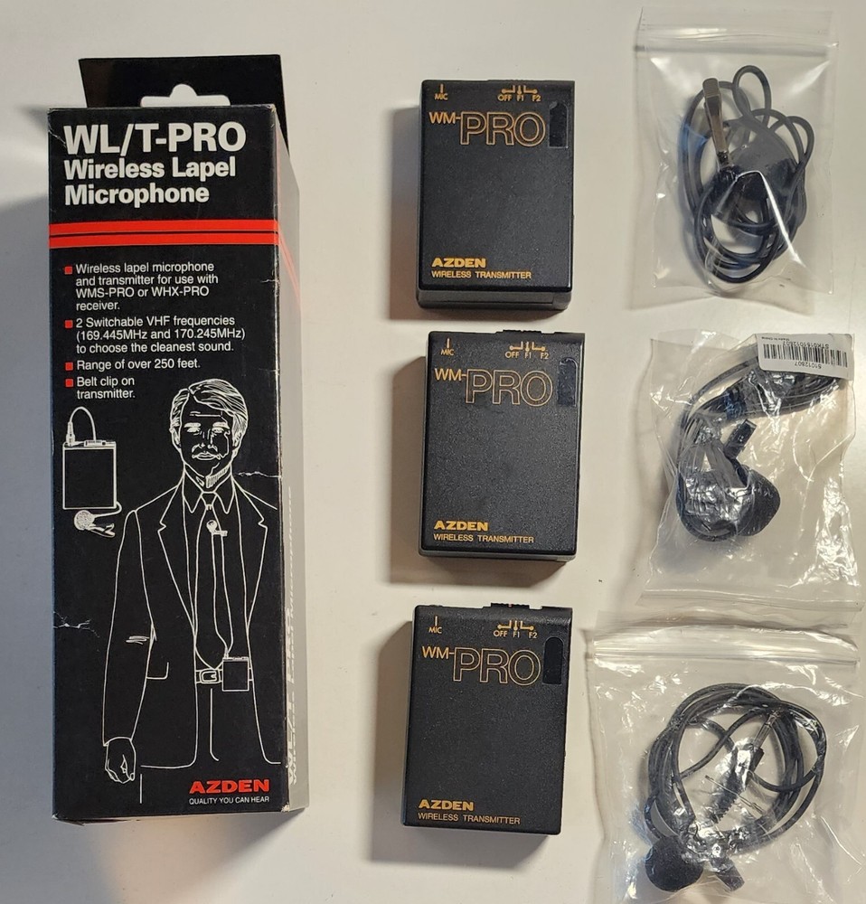 Azden Wireless Mic, Receiver Bundle for Video or PA Systems