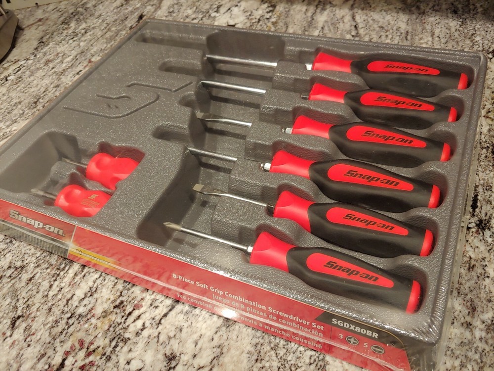 Snapon Tools 8pc Instinct Soft Grip Screwdriver Set - SEALED