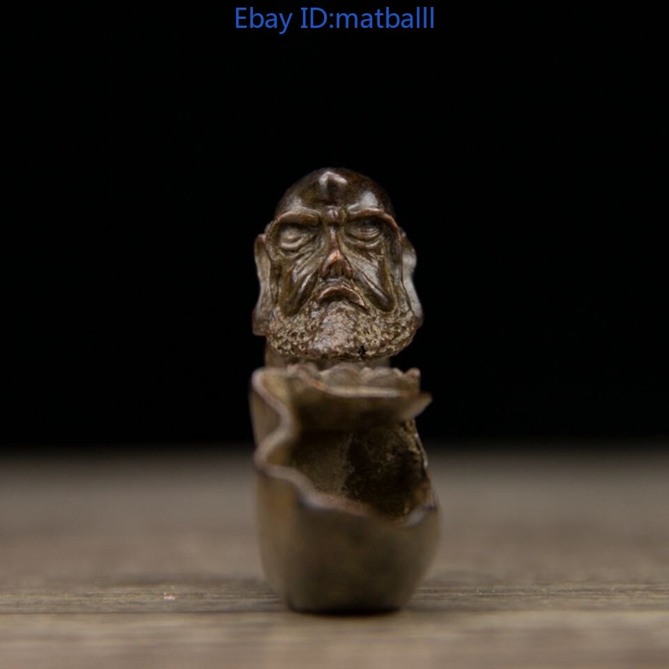 Alloy Copper Bodhidharma Backflow Incense Burner Tea Decor Craft