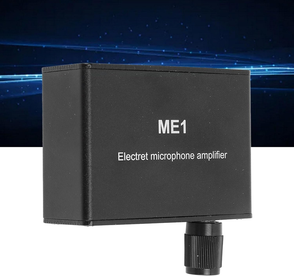 Adjustable Gain Electret Microphone Amp 3.5Mm Input Sound Preamplifier ME1 Built