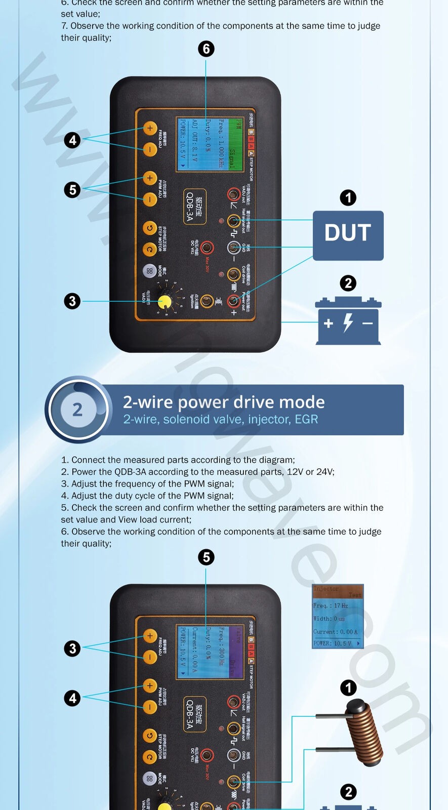 Auto Ignition Coil Tester Auto Stepper Motor Injector Detector Driver Generator