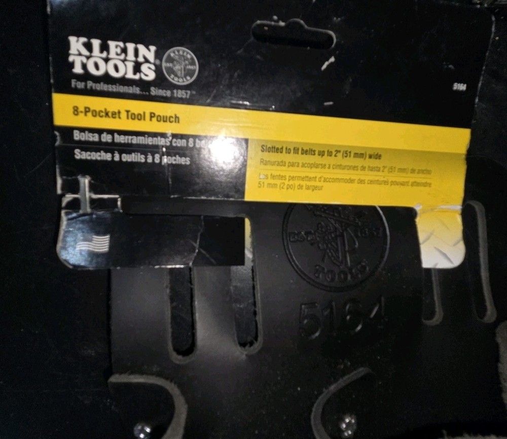 KLEIN TOOLS 5164T Black,Tool Pouch,Leather 2DGU3