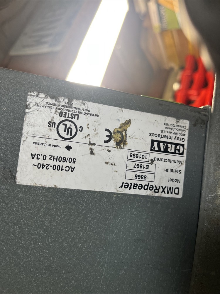 DMX Repeater Gray Enterprises Model 8865