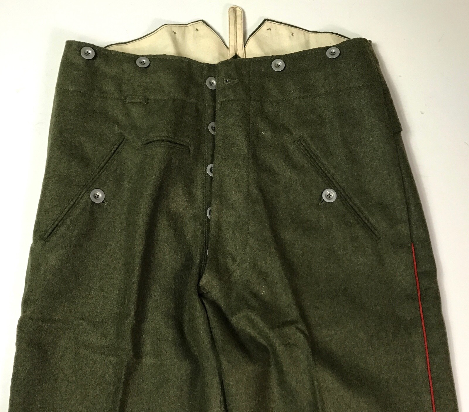 WWI GERMAN M1907 INFANTRY FIELD GREY WOOL TROUSERS-XLARGE 38 WAIST