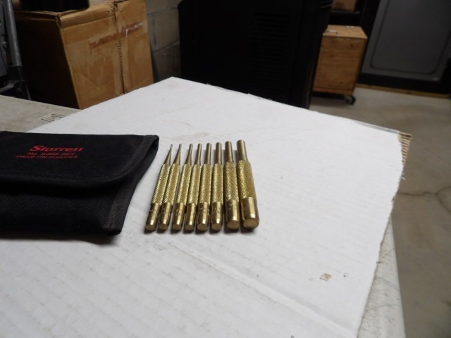 Starrett #565 Brass Drive Pin Punch Set 4-Inch with Pouch Used