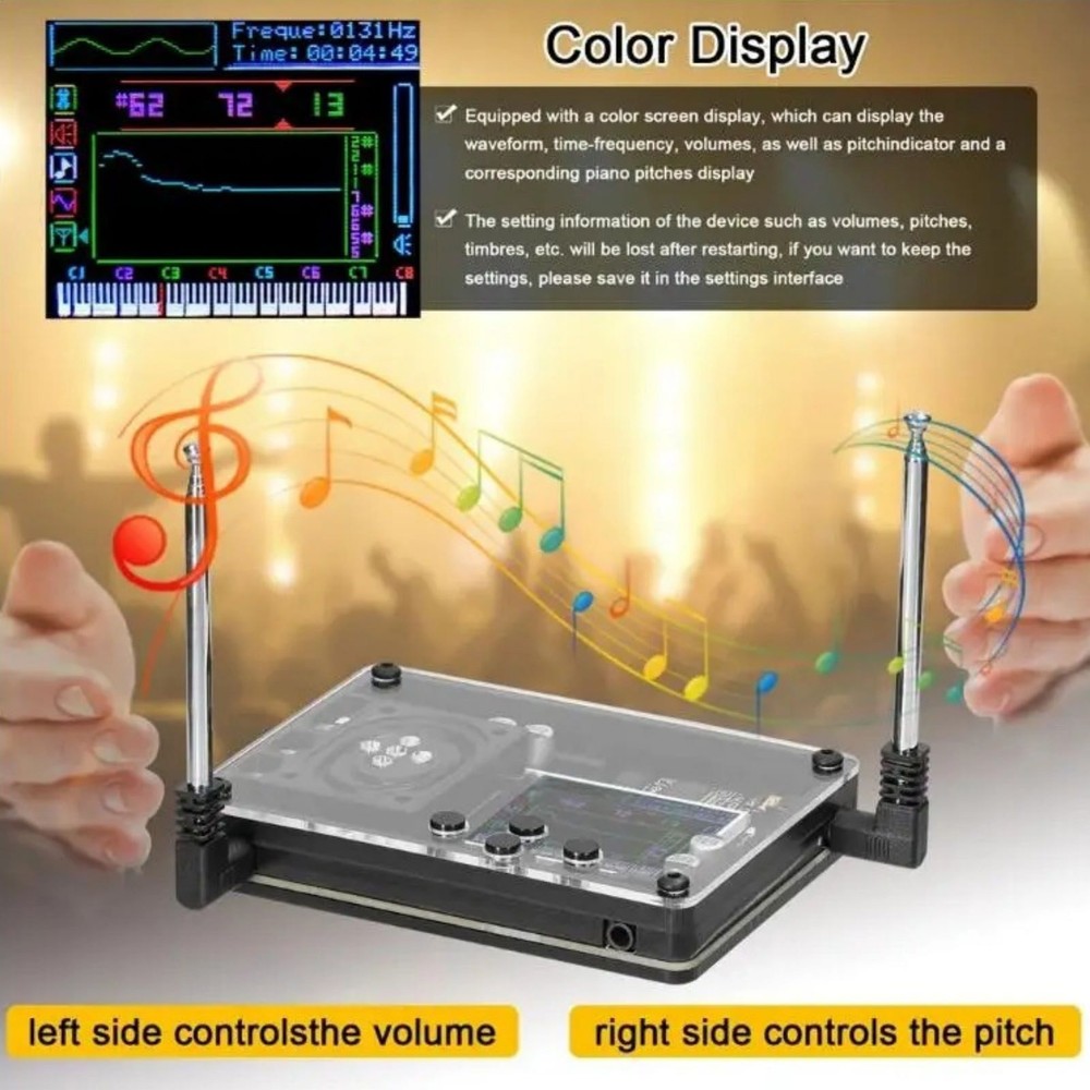 New Mini Theremin Creative Musical Electronic Instrument OLED Screen Display