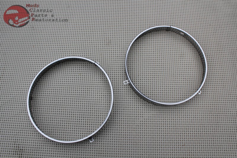 7" Headlight Headlamp Bulb Retaining Retainer Trim Ring Set GM Chevy Oldsmobile