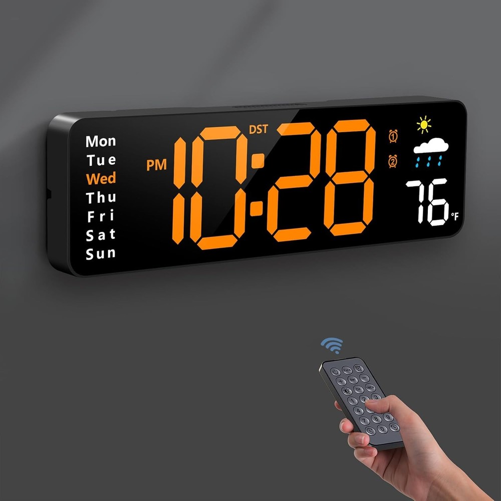 Digital Wall Clo, Digital Clo Lar Display with Remote Control,
