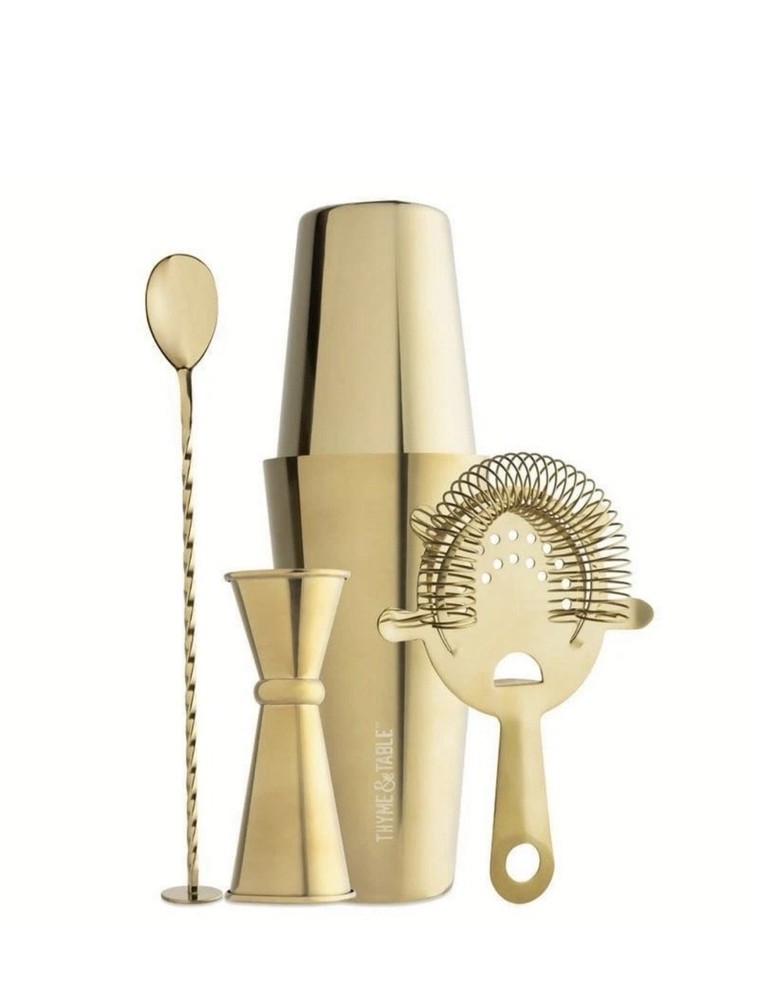 THYME & TABLE 4 Piece Bar Tool Set (Gold Collection)