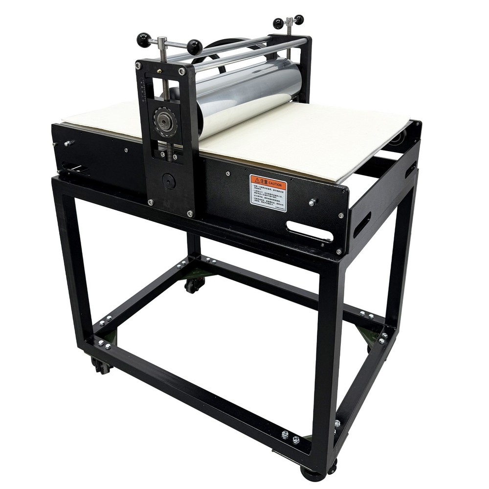 Large Steel Printmaking Etching Press w Stand Chain Drive Two-Stage Reduction