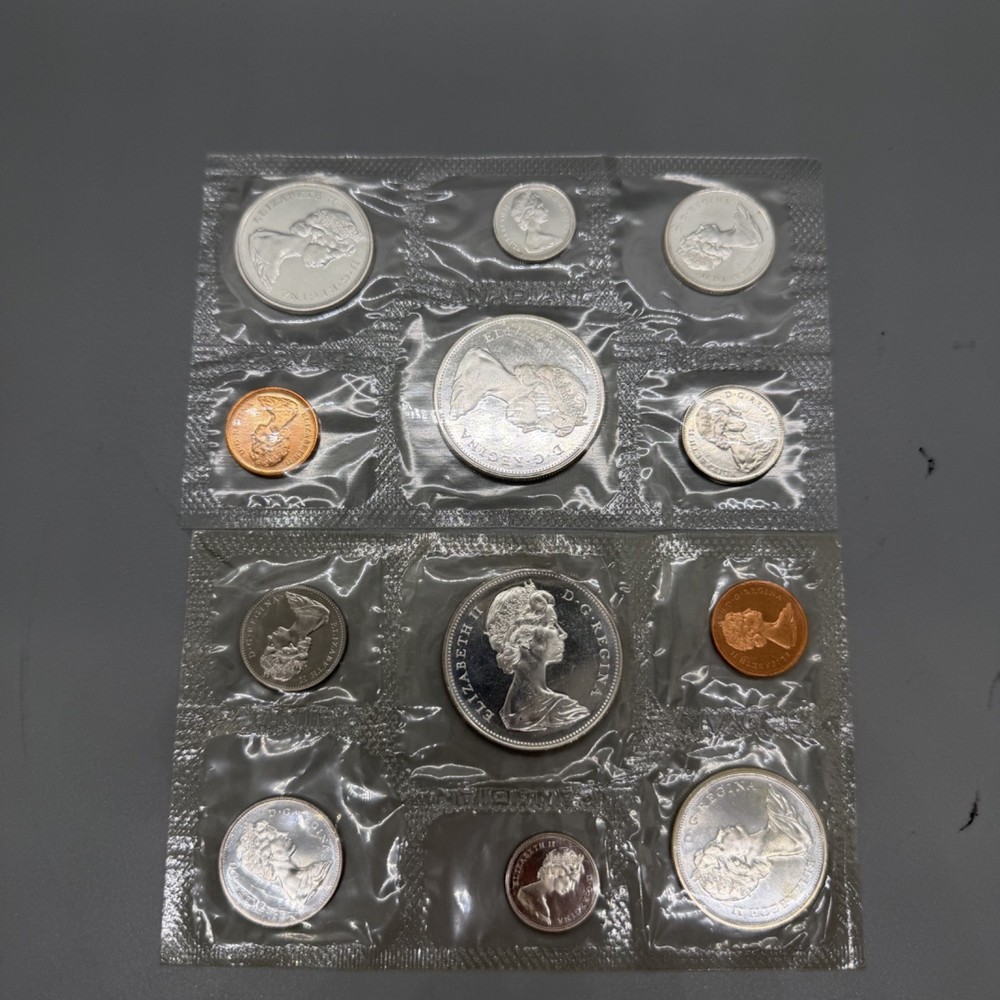 1965 & 1966 CANADA SILVER Mint Sets (Proof like) - 1.1oz. SILVER Each