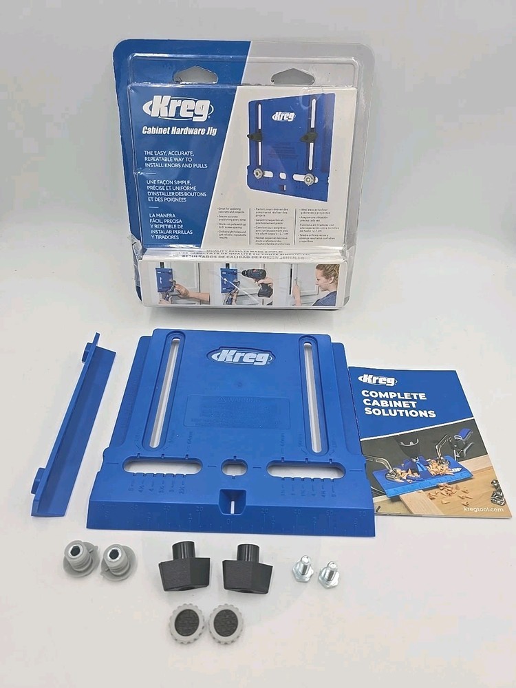 Kreg Jig Adjustable Polymer Cabinet Hardware Pocket Hole Guide KHI-PULL