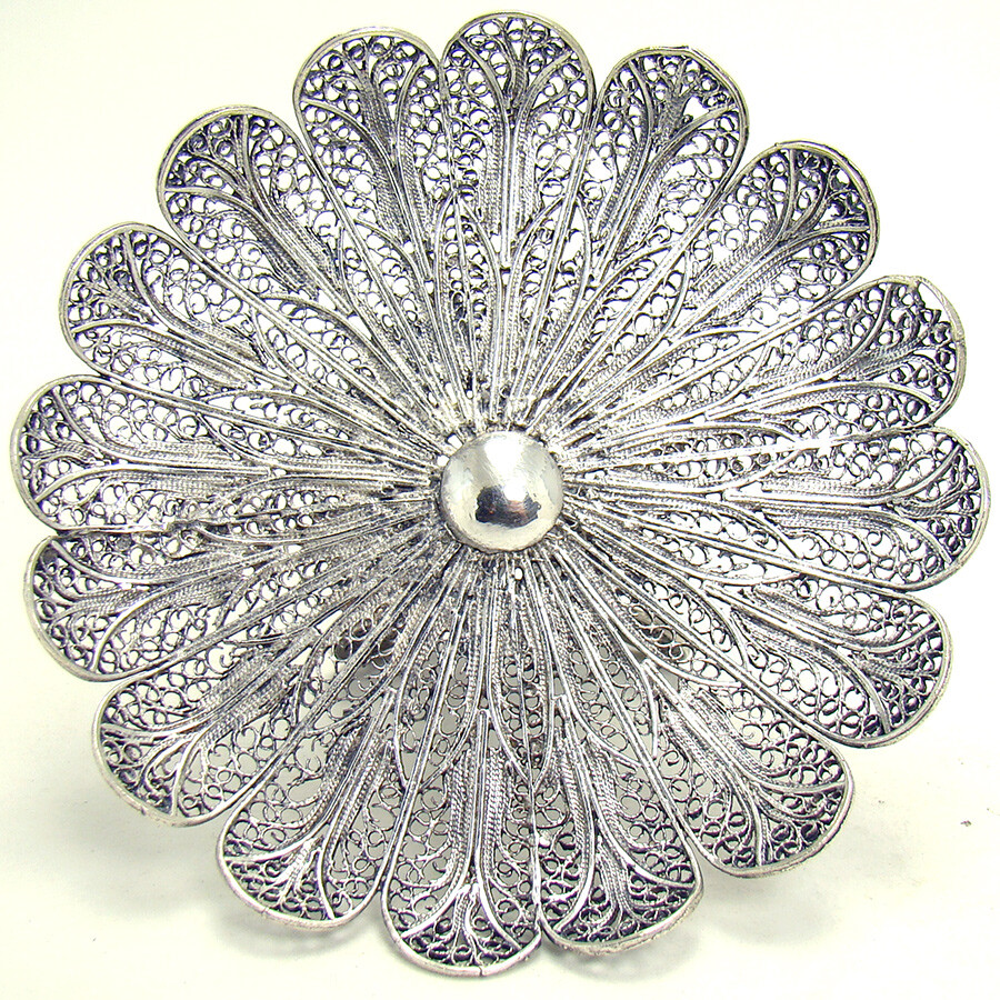 Unusual Filigreed Silver Holder