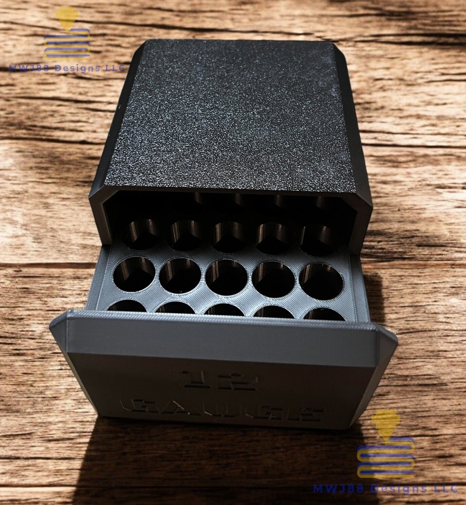 12ga Shotgun Shell Storage Box Case - 25rd Round - Multiple Colors Available!