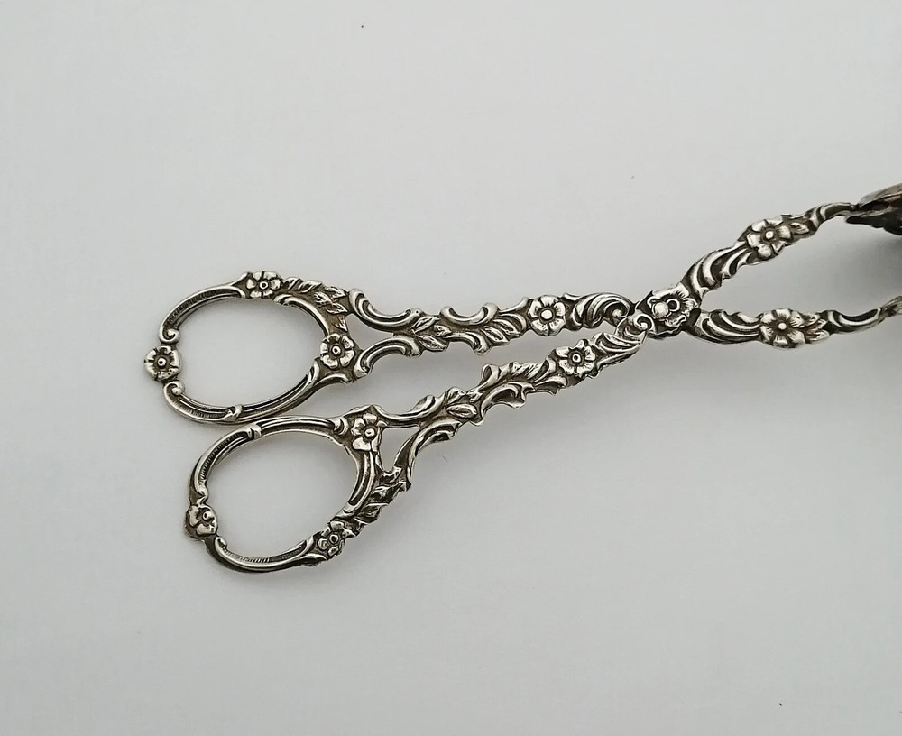 German .800 Solid Silver Cake Server - Serving Tongs