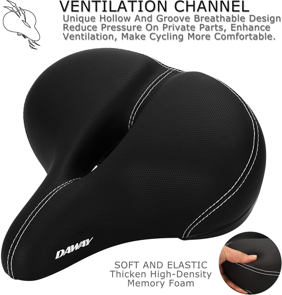 Memory Foam Bicycle Saddle Compatible with Peloton & More – Easy Installation