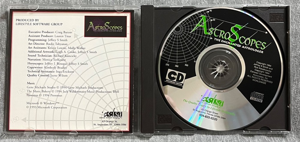 AstroScopes by Jeff S. Smith CD-ROM PC Windows 1994 software in good condition
