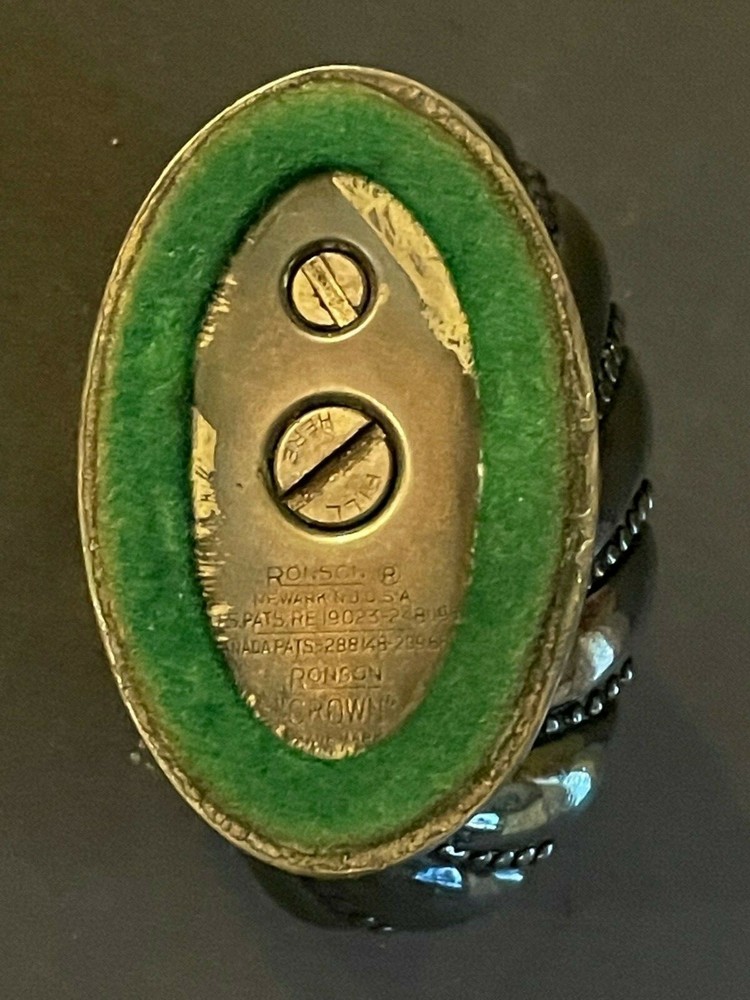 VINTAGE RONSON CROWN SILVERPLATE TABLE LIGHTER