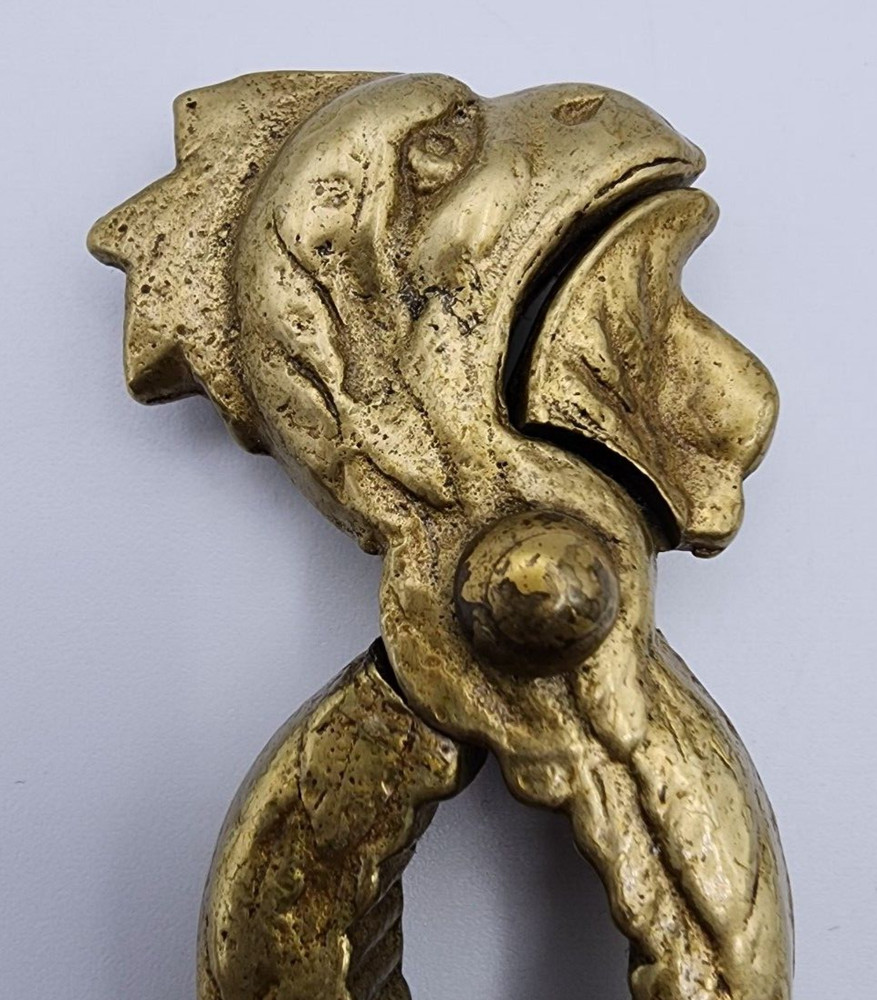 Antique Vintage Brass Rooster Nutcracker Roughly 5 3/4" Long