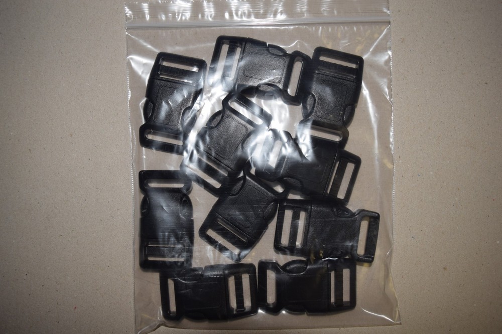 *10 black buckles clip snaps 1''quick release