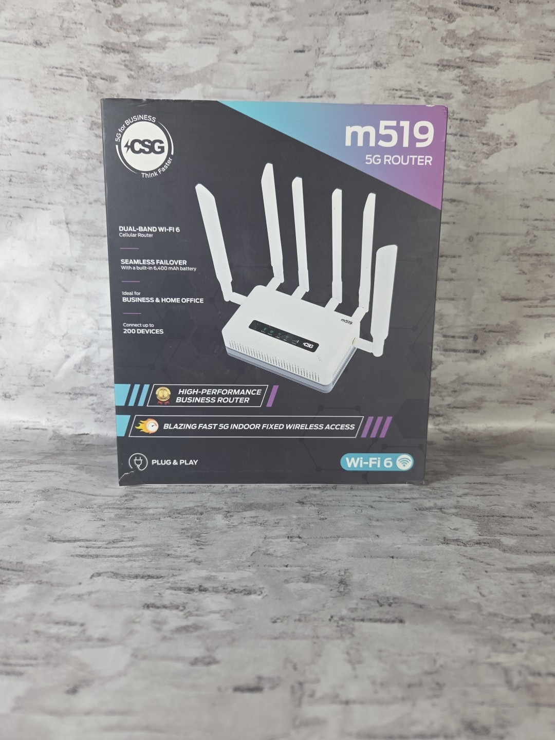 CSG m519 Wireless Dual-Band Wi-Fi 6 5G Router (CSG-M519) White New