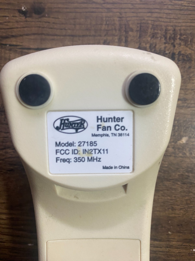 Hunter Universal Ceiling Fan & Light Remote Control Beige 27185 - Tested