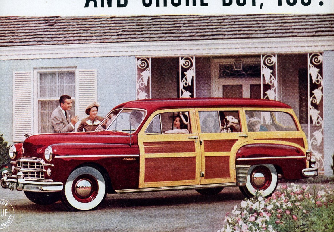1949 Coronet Vintage Print Ad Car Automobile Dodge Station Wagon
