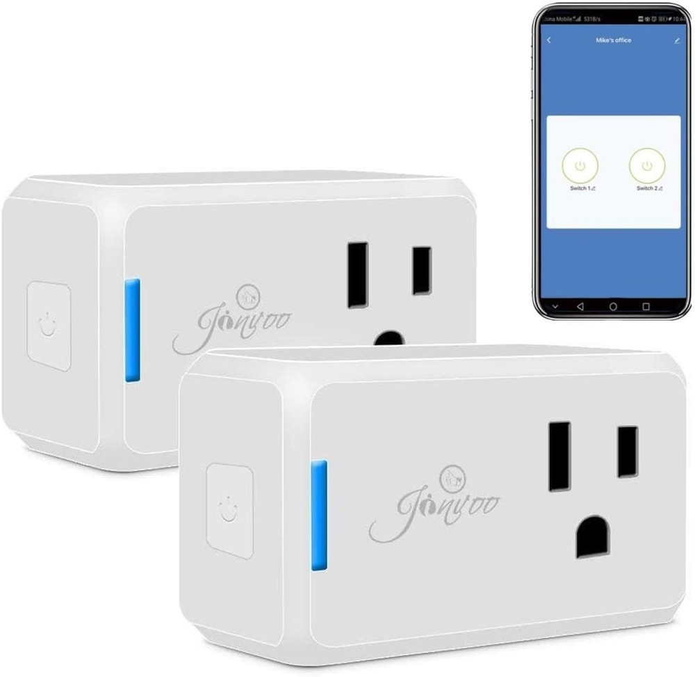 2 Pack WiFi Ultra Plug Wireless Outlet Remote Control 120V Smart Socket
