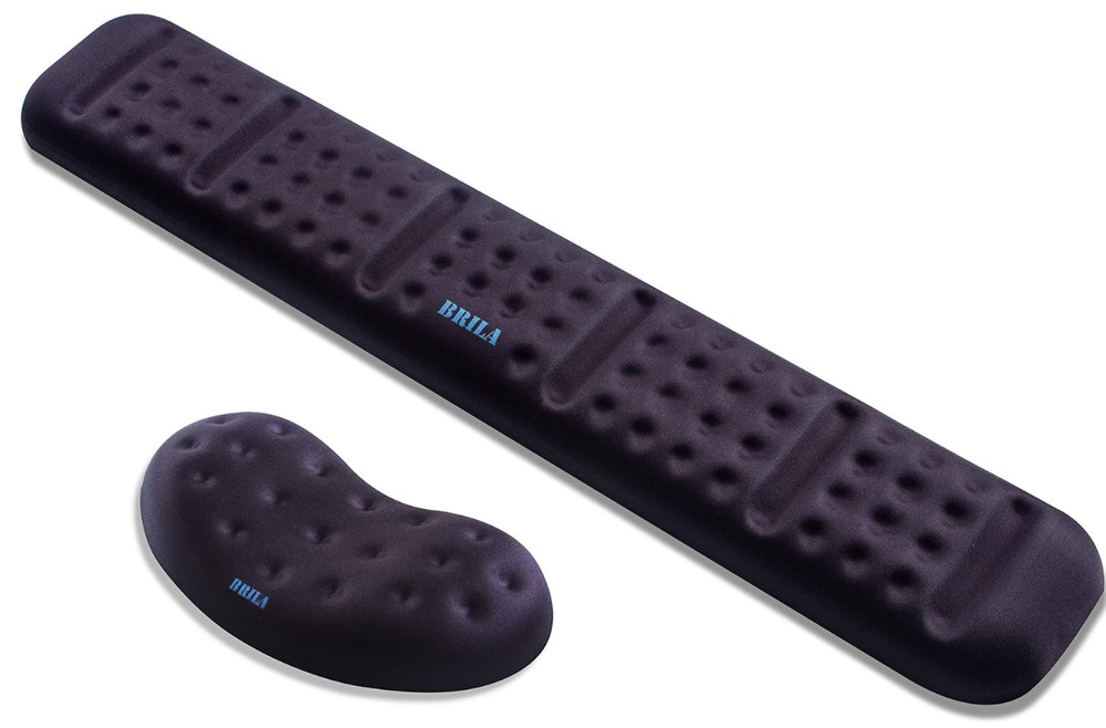 Ergonomic Keyboard & Mouse Wrist Rest Set, Memory Foam