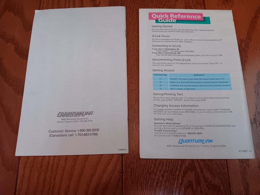 Commodore 64 Quantumlink Manuals Inserts Box Only NO SOFTWARE