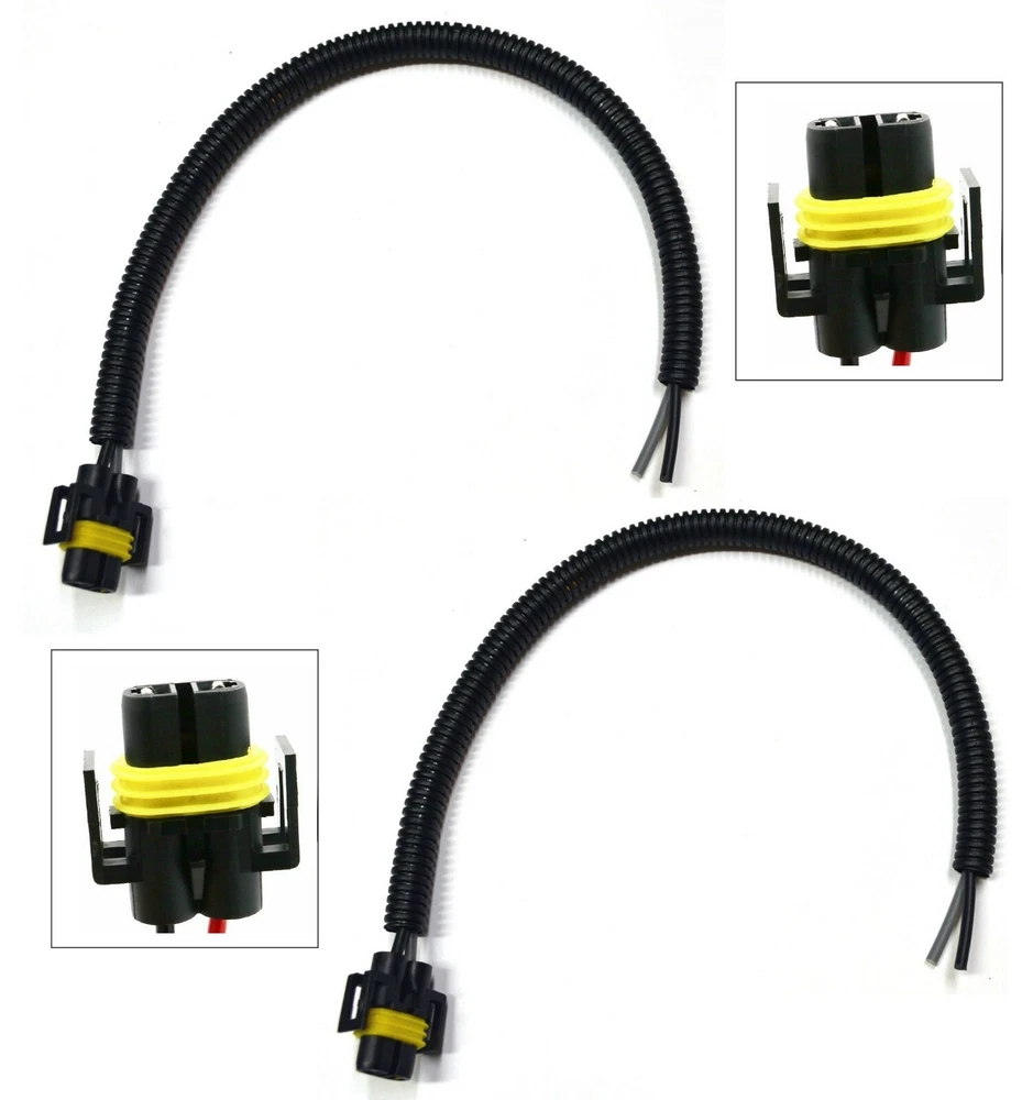 For Extension Pigtail Female P S H11 Two Harness Fog Light Replace Connector EO