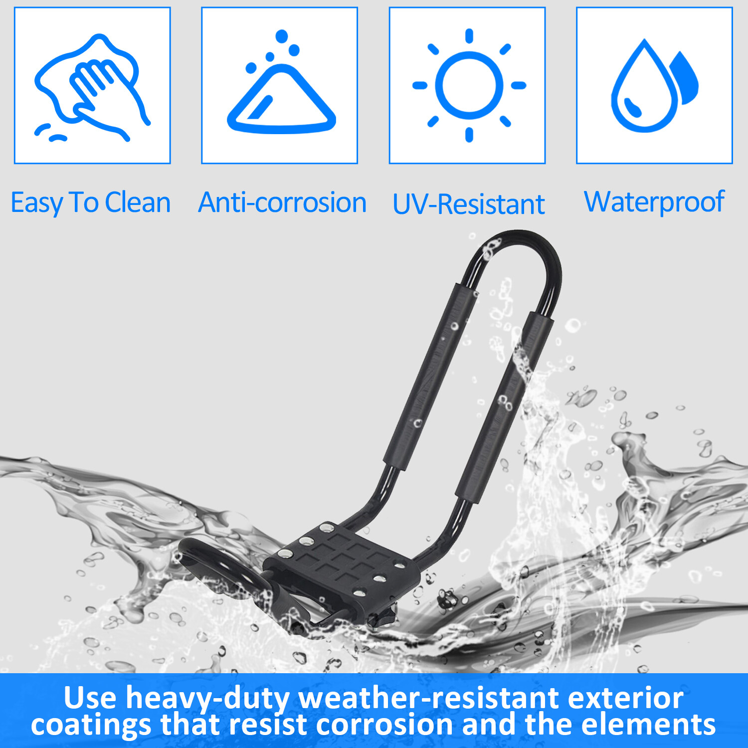 2 pairs Canoe Boat Kayak Roof Rack Car SUV Truck Top Mount Carrier J Cross Bar